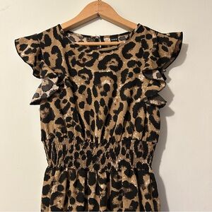 SHEIN Leopard Print Maxi Dress Size S